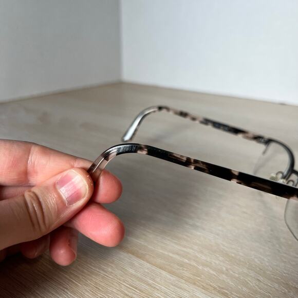 Prada VPR61X ROU-1O1 Eyeglasses Black Brown Havana Half Rim 54-17-145 Italy - Picture 8 of 9